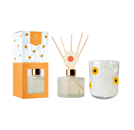 Golden Sunflower | 12oz Icon Candle + 7oz Icon Diffuser - Limited Edition