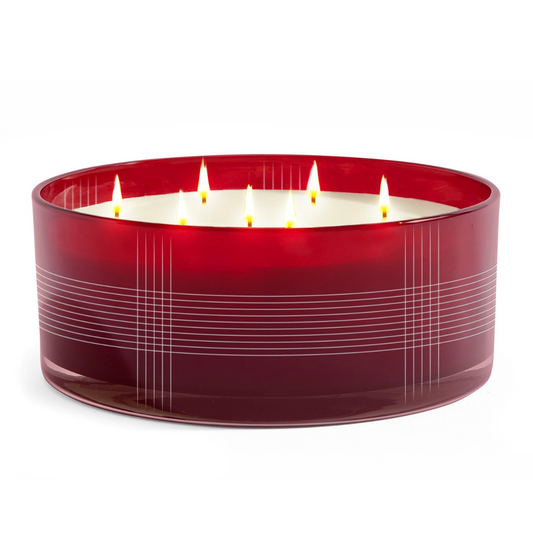 Holiday Spice + Mistletoe & Holly Centerpiece Duo | 60oz Plaid Glass XL (x2)