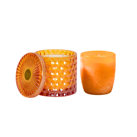 Orange Dream Duo | 15oz Shimmer Candle & 13oz Sea Glass Candle