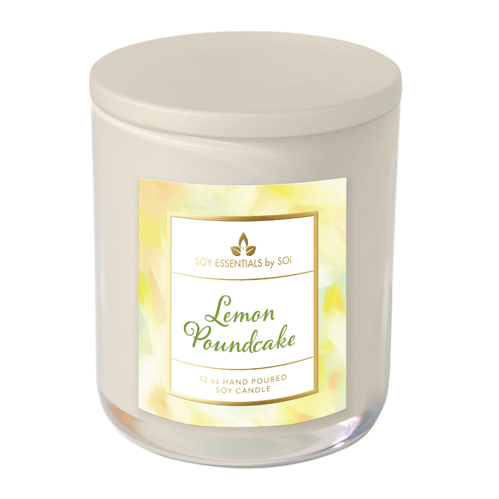 Lemon Poundcake | 12oz Glass Candle - Watercolors Collection