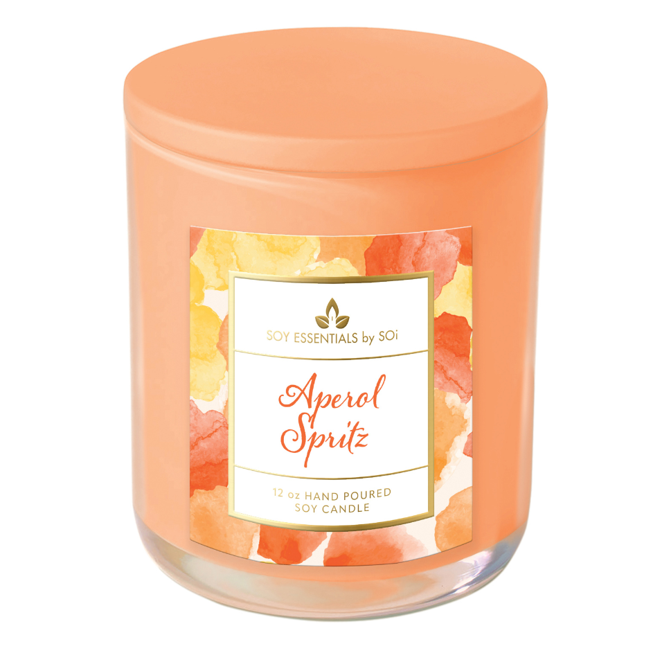 Aperol Spritz | 12oz Glass Candle - Watercolors Collection