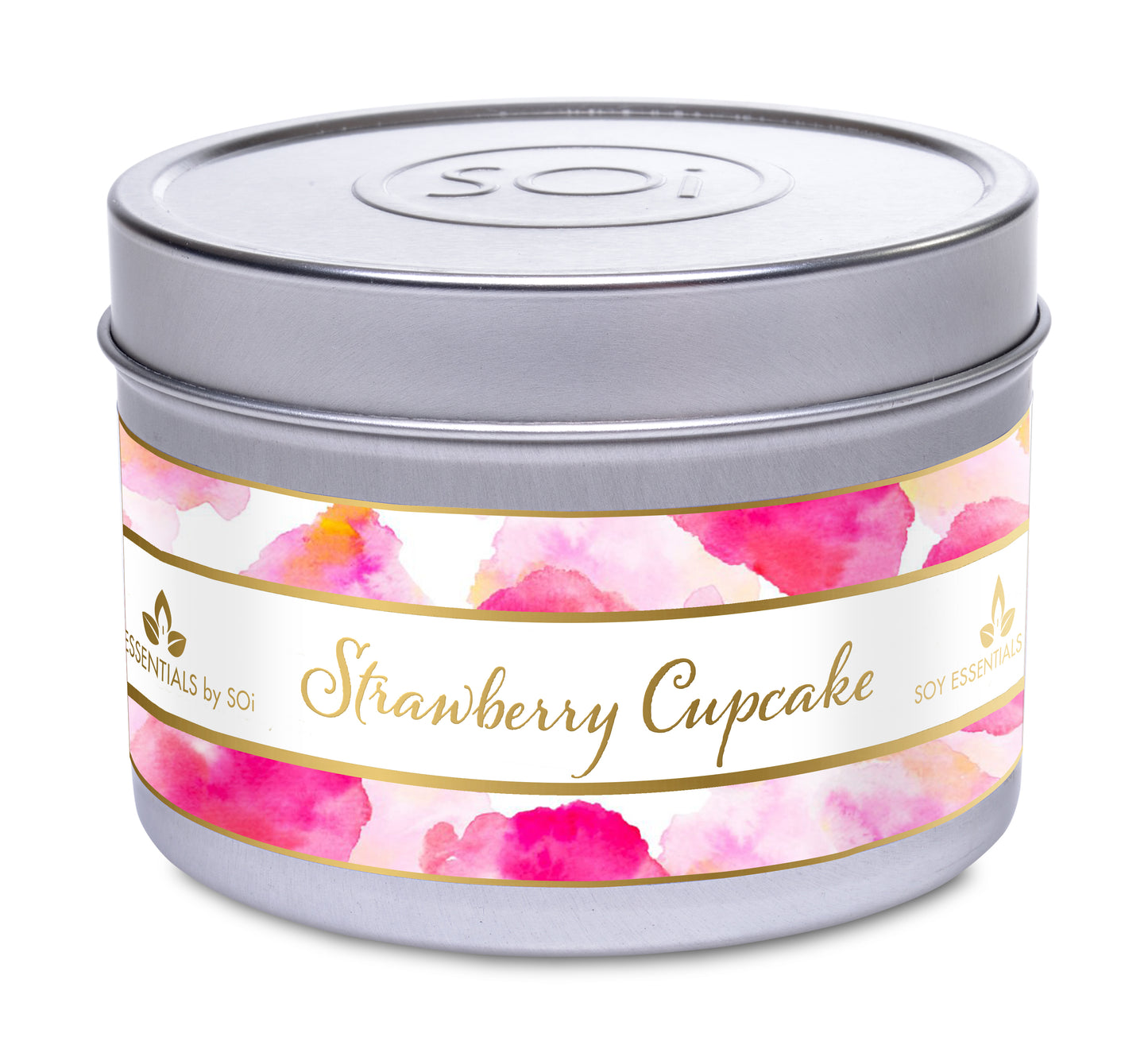 Strawberry Cupcake Duo | 8oz Tin & 12oz Jar Candle - Watercolors Collection