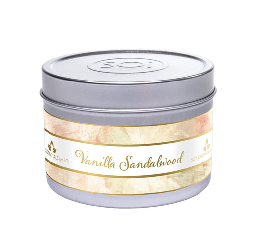 Vanilla Sandalwood | 8oz Tin Candle - Watercolors Collection