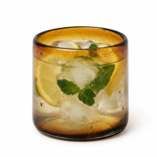 Amber | 10oz Effervescent Glass Tumbler - Drinkware
