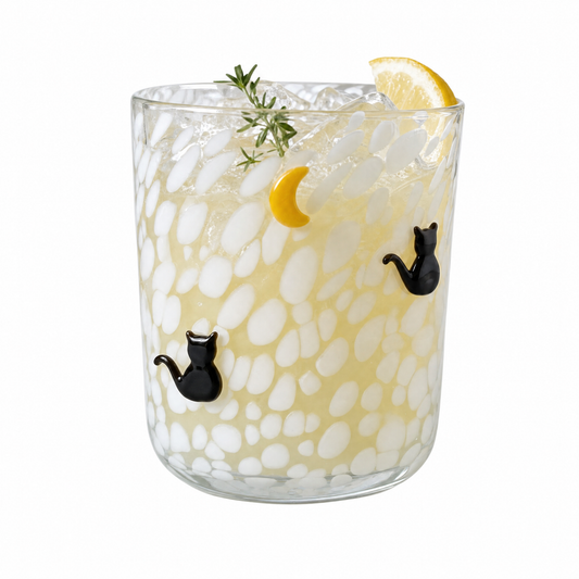 Black Cat Moon | 13oz Icon Glass Tumbler - Drinkware
