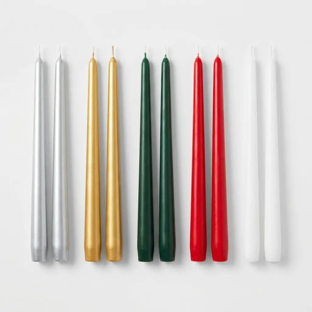 White | 12" Taper Candle - Set of 2