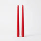 Red | 12" Taper Candle - Set of 2